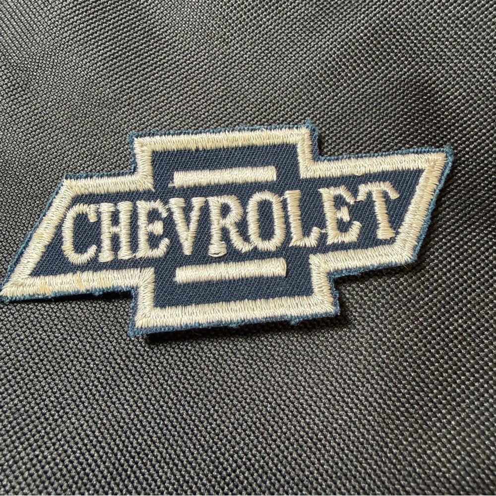 Vintage Chevrolet Chevy Bow Tie Cloth Patch Blue And White Sew On